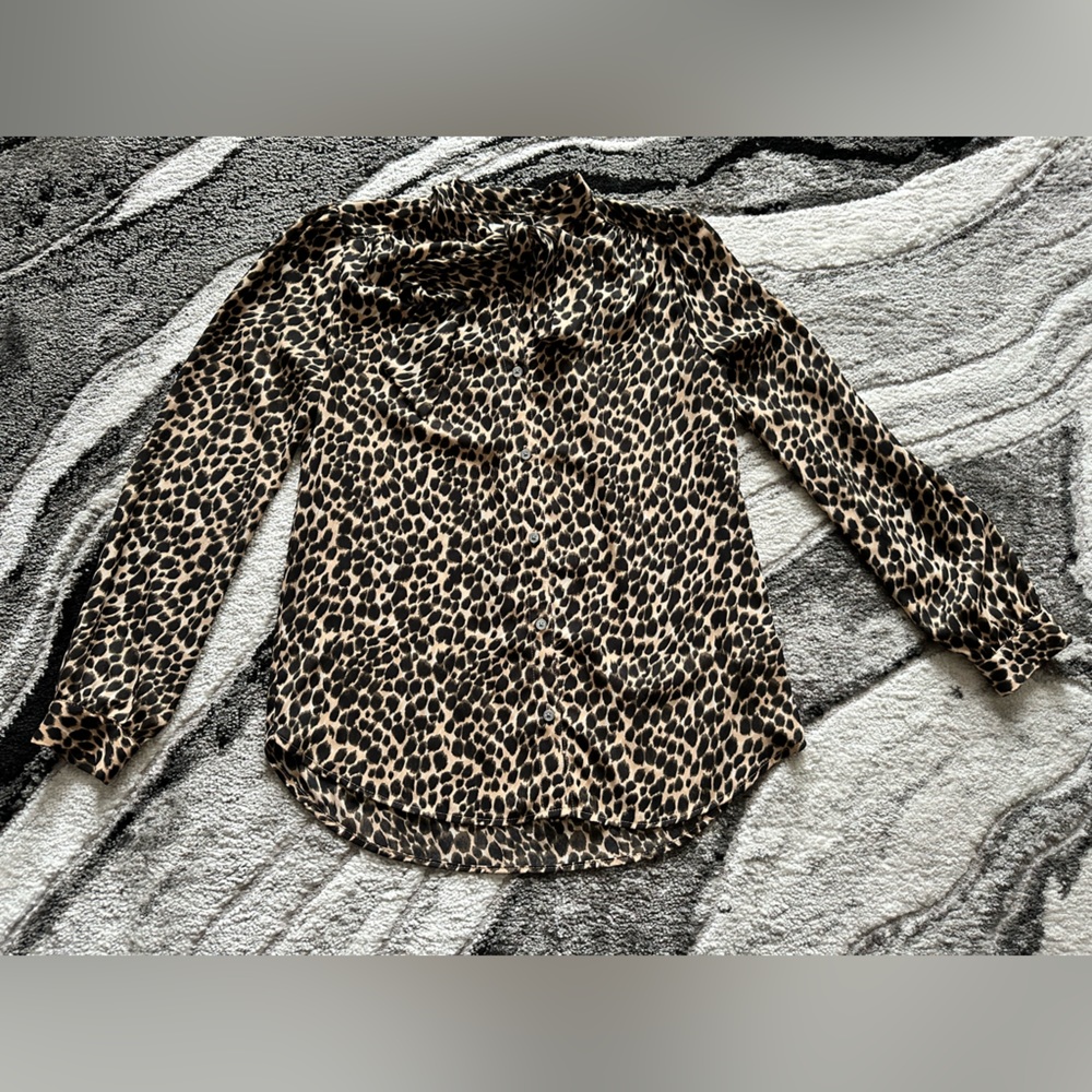 J Crew Leopard Blouse